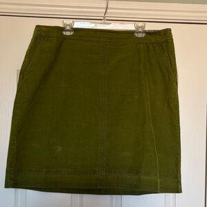 Boden apple  Green Mini Skirt sz 16 corduroy